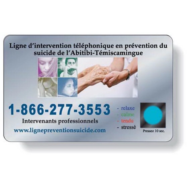 White gloss vinyl plastic wallet card with stress indicator.... from ASI 87400 ArtechPro