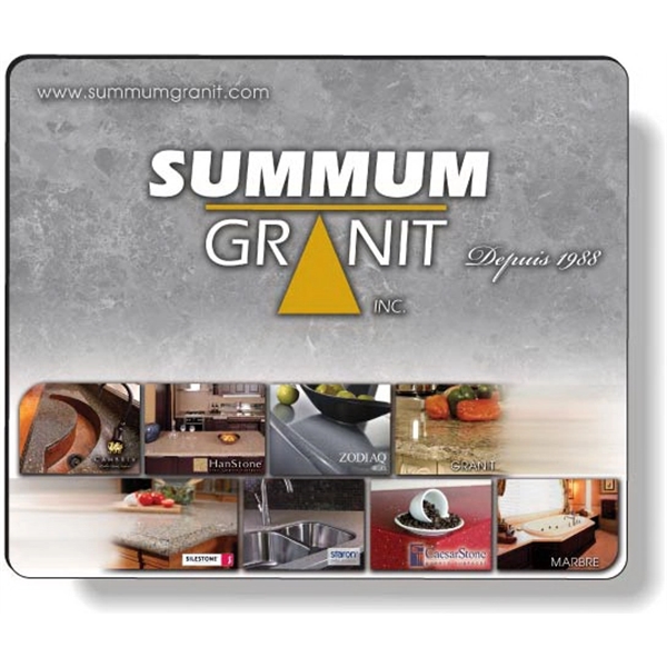 Traditional rectangle mouse pad with 3/32" rubber back and hard front... from ASI 87400 ArtechPro