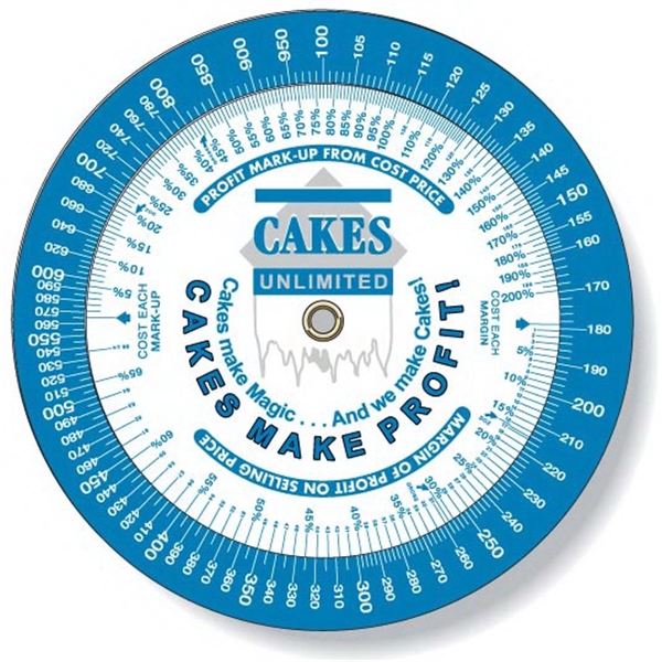 Profit Markup Wheel Calculator. Screen printed in spot PMS colors directly... from ASI 87400 ArtechPro