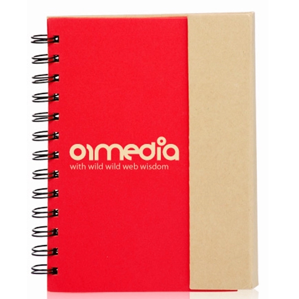 5.25" x 7" Eco flip top notebook with sticky notes.... from ASI 39552 BEL Promo