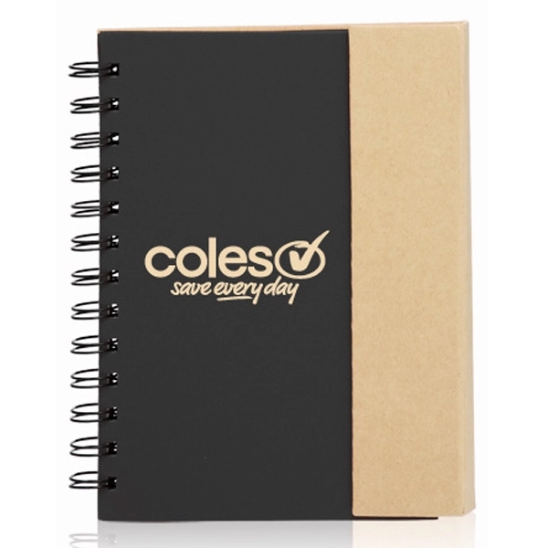 5.25" x 7" Eco flip top notebook with sticky notes.... from ASI 39552 BEL Promo