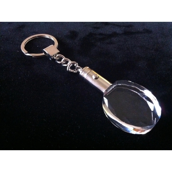 OVAL CRYSTAL KEYCHAIN WITH LIGHT... from ASI 55540 Furniward Company / Furniward
