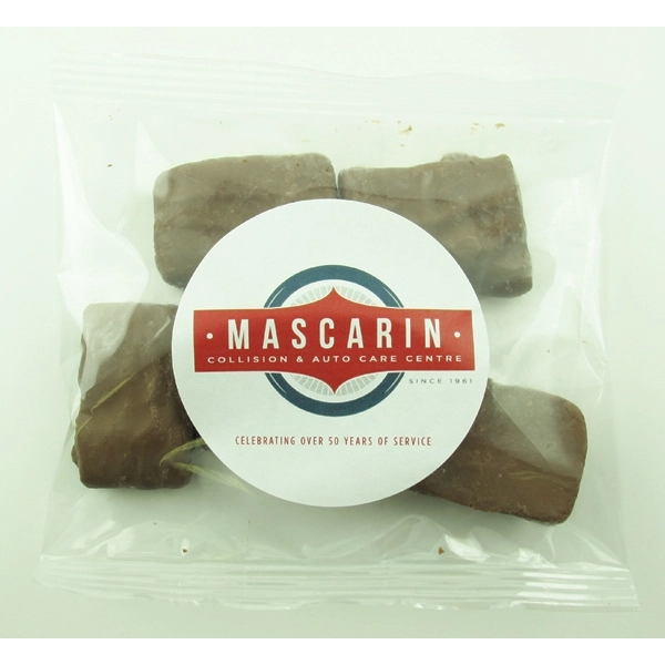 English butter toffee candy in a 5" x 5" bag, 2... from ASI 44900 NC Custom (CI/Lanco)