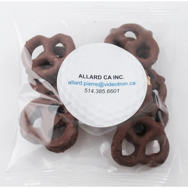 2oz. Milk Chocolate Mini Pretzel Handfuls... from ASI 44900 NC Custom (CI/Lanco)