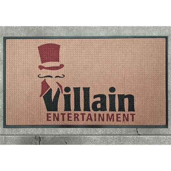 Indoor/outdoor inlaid logo mat with fashion borders.... from ASI 67849 Logo Mats, LLC / Logo Mats USA