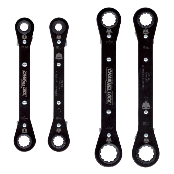 Ratcheting wrench set. Ratchet sizes: 5/16" x 3/8", 7/16" x 1/2",... from ASI 41561 Brand Box USA, LLC