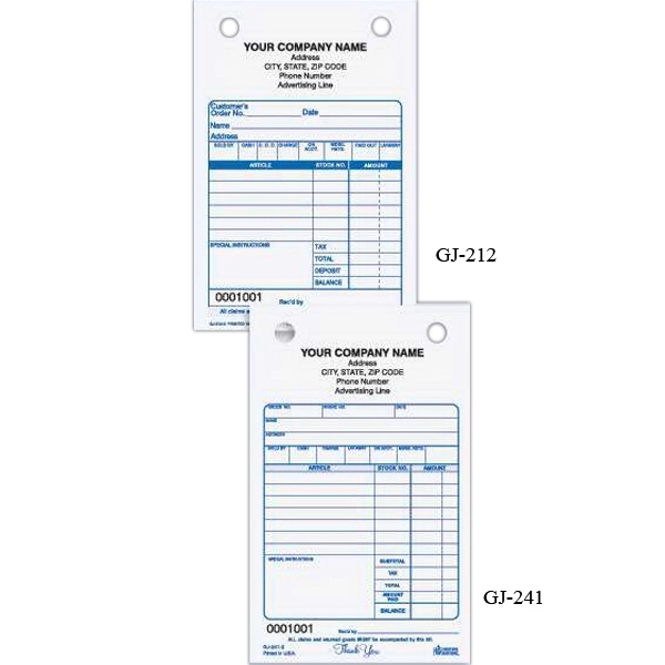 Register form for gift / jewelry, carbonless.... from ASI 52493 Ennis Inc