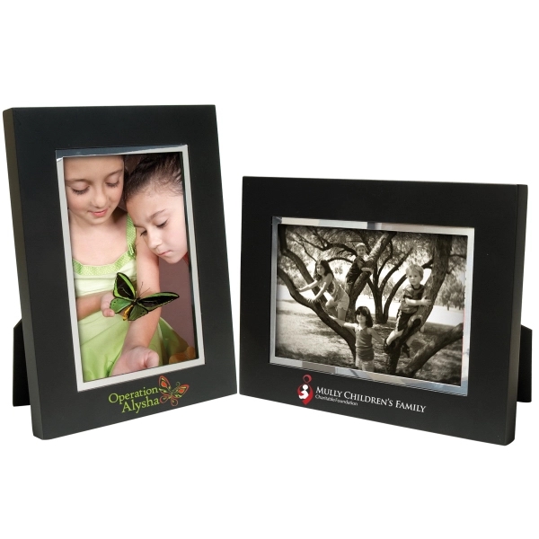 4" x 6" black wood frame with cardboard backing, glass front... from ASI 62190 Illini