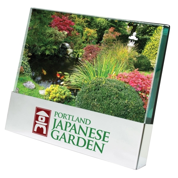 6" x 4" glass picture frame with stylish silver base.... from ASI 62190 Illini