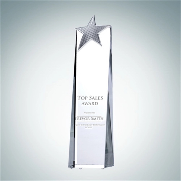 Metal star tower crystal glass award.... from ASI 47791 Best Deal Awards / Best Deal Awards