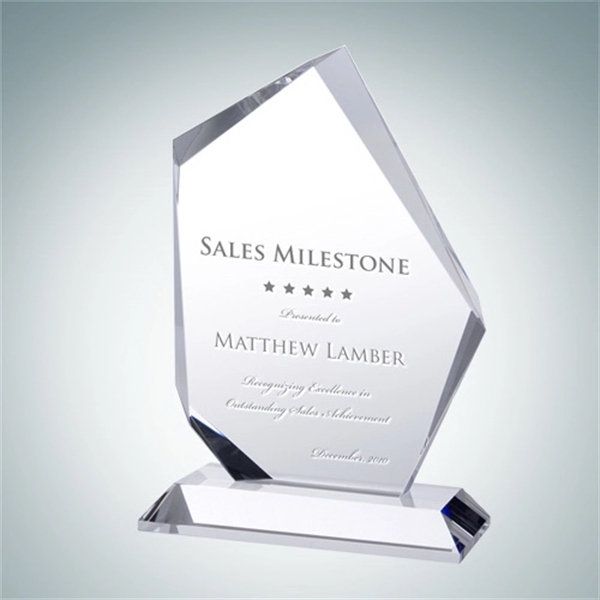 Crystal glass award has a unique design.... from ASI 47791 Best Deal Awards / Best Deal Awards