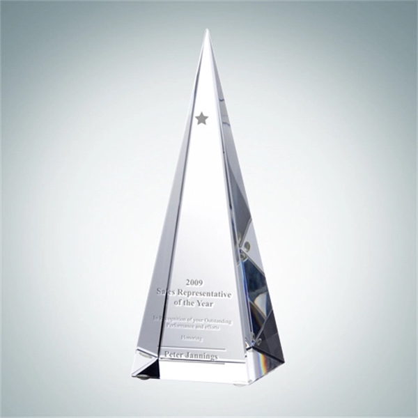 Crystal glass pyramid tower award.... from ASI 47791 Best Deal Awards / Best Deal Awards