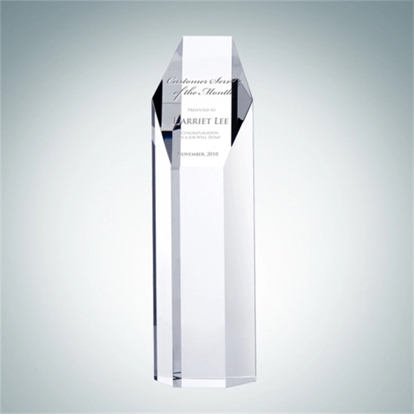 Crystal glass hexagon tower award.... from ASI 47791 Best Deal Awards / Best Deal Awards