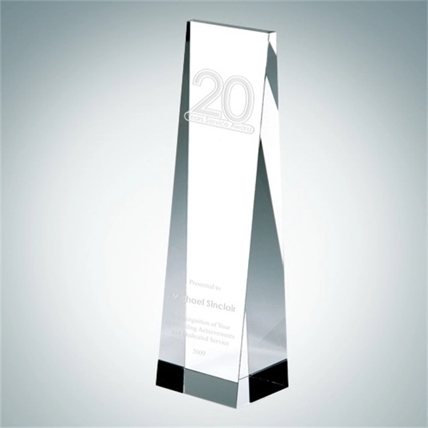 Crystal glass rectangular tower award.... from ASI 47791 Best Deal Awards / Best Deal Awards