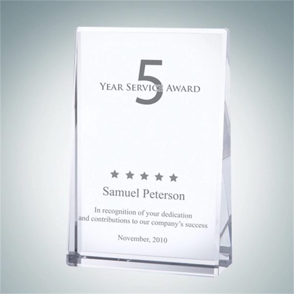 Crystal glass vertical rectangle plaque.... from ASI 47791 Best Deal Awards