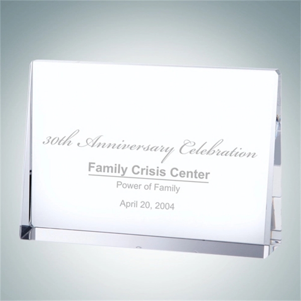Crystal glass horizontal rectangle plaque.... from ASI 47791 Best Deal Awards