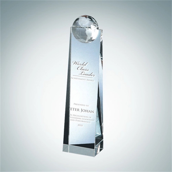 Crystal glass globe tower award.... from ASI 47791 Best Deal Awards