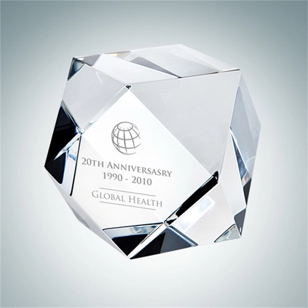 Hexagon crystal glass paperweight.... from ASI 47791 Best Deal Awards / Best Deal Awards