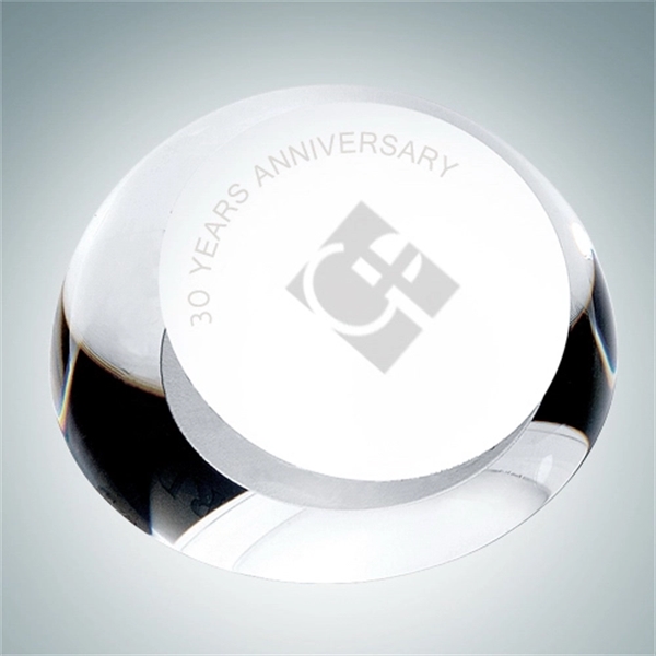 Slant top crystal glass dome paperweight.... from ASI 47791 Best Deal Awards / Best Deal Awards