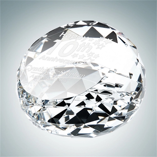 Clear gem-cut crystal glass round.... from ASI 47791 Best Deal Awards / Best Deal Awards