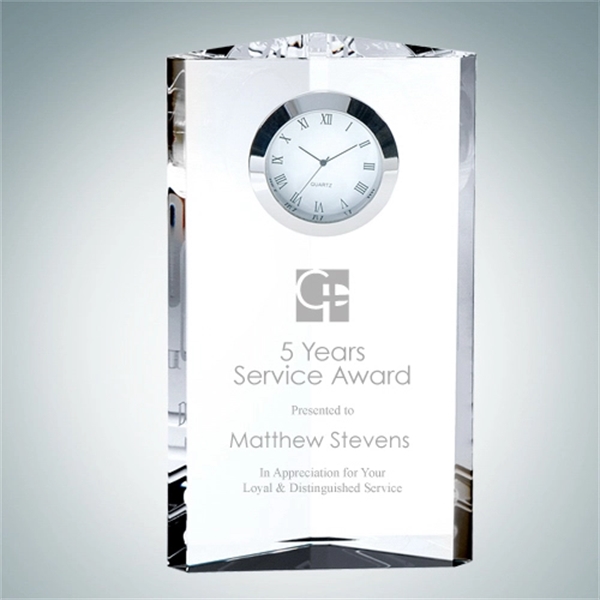 Tower crystal glass clock award.... from ASI 47791 Best Deal Awards / Best Deal Awards