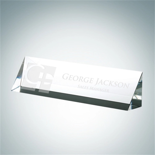 Crystal glass nameplate.... from ASI 47791 Best Deal Awards