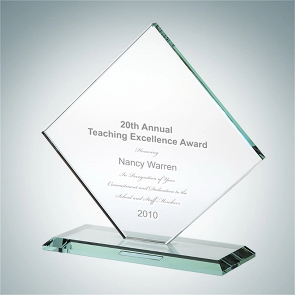 Jade glass square diamond award.... from ASI 47791 Best Deal Awards / Best Deal Awards