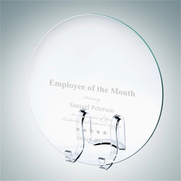Jade glass curved round plate award.... from ASI 47791 Best Deal Awards