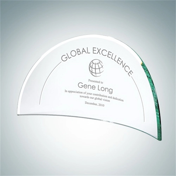 Jade glass beveled moon award.... from ASI 47791 Best Deal Awards