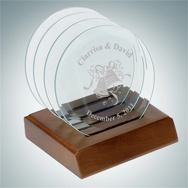 Circle glass coaster set.... from ASI 47791 Best Deal Awards / Best Deal Awards