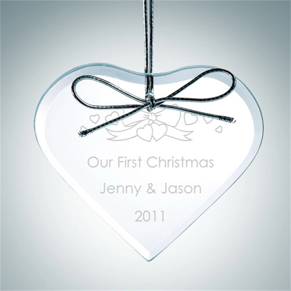 3 3/4" x 3 1/2" x 3/16" beveled heart clear glass... from ASI 47791 Best Deal Awards / Best Deal Awards