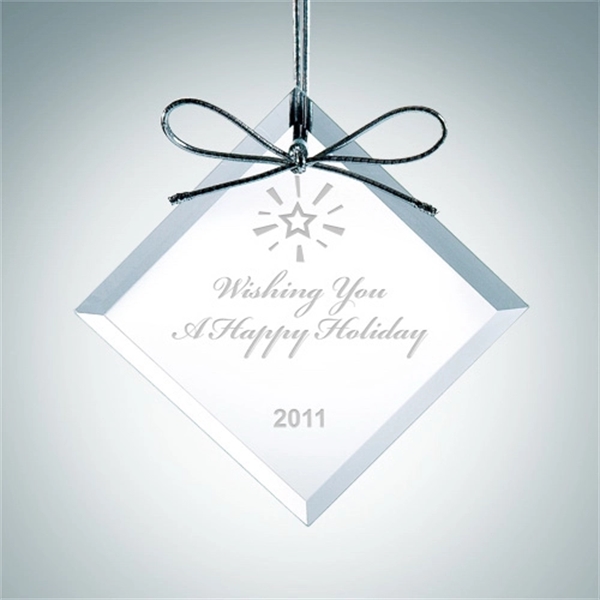 4 1/4" x 4 1/4" x 3/16" beveled square diamond clear... from ASI 47791 Best Deal Awards / Best Deal Awards