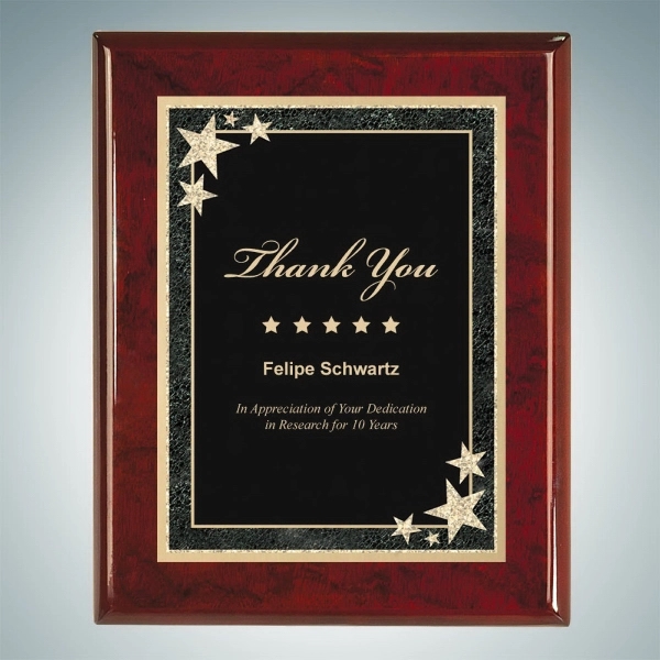 Rosewood Royal Piano Finish Plaque - Black Starburst Plate... from ASI 47791 Best Deal Awards