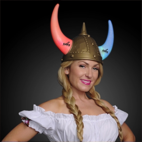 Blank or imprinted. Viking helmet with light-up horns.... from ASI 34194 ALightPromos / Alight Promotional Products