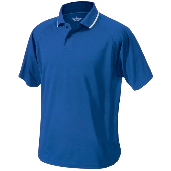 Men's classic polyester pique knit wicking polo shirt with rib knit... from ASI 44620 Charles River Apparel