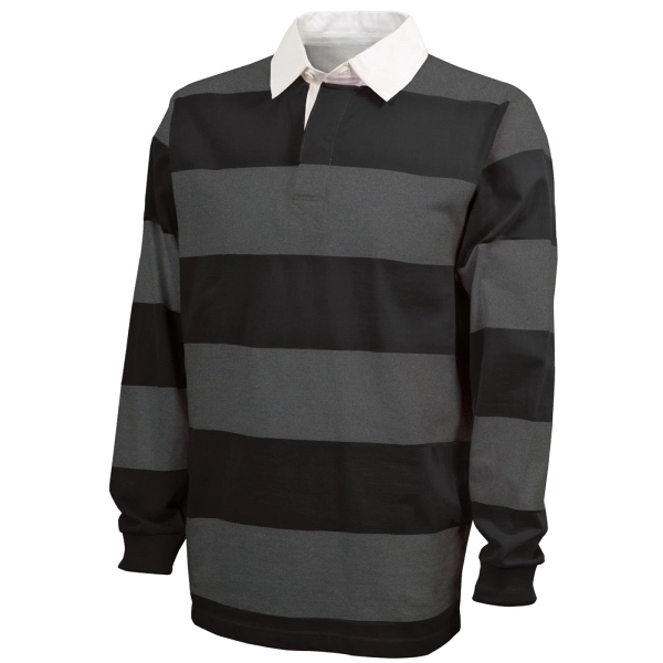 100% cotton rugby shirt with a classic 4" yarn dyed rugby... from ASI 44620 Charles River Apparel