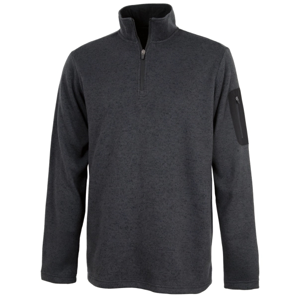 Men's 100% polyester heathered fleece with zippered pocket on sleeve.... from ASI 44620 Charles River Apparel