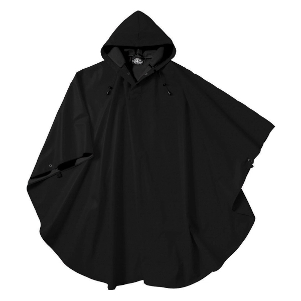 Wind and waterproof rain poncho made of polyurethane that features a... from ASI 44620 Charles River Apparel