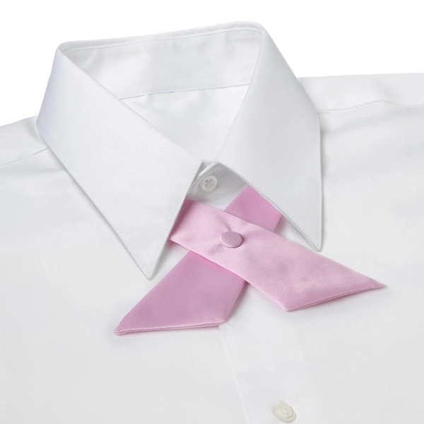 Ladies satin crossover covered button snap tie.... from ASI 98085 Wolfmark