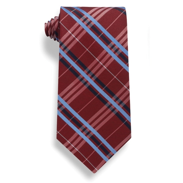 Plaid red and blue silk tie.... from ASI 98085 Wolfmark