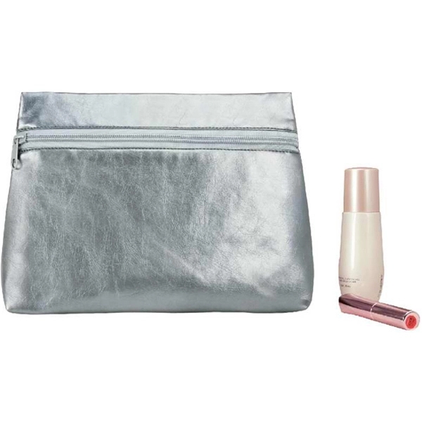 Faux leather front zip cosmetic bag.... from ASI 31977 Adline Industries Inc