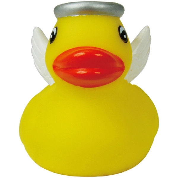 Yellow Mini Rubber Angel Duck with White Wings and a Silver... from ASI 31977 Adline Industries Inc