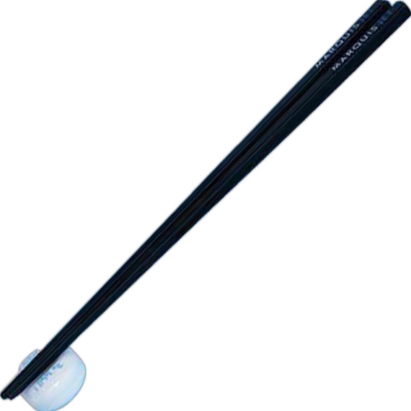 Oval chopstick rest. Oval or kidney shaped chopstick rest, keeps chopsticks... from ASI 78700 Plastique Unique Inc