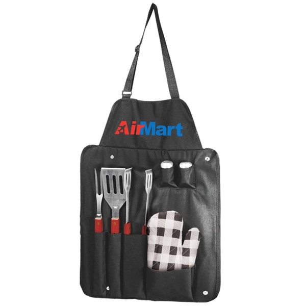 Barbeque 6 piece set with apron.... from ASI 40544 Binaco / Binaline