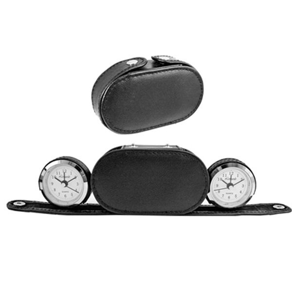 Dual time alarm clock in black case.... from ASI 73010 Natico Originals Inc / Natico Originals