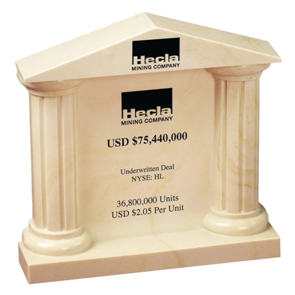 Column facade award,  5.5" x 1.25" x 5.25". Contains recycled... from ASI 89860 StoneyCreek
