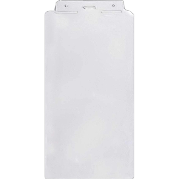 Large vertical vinyl badge holder, holds 4" x 8" badge.... from ASI 68707 Marathon Mfg & Supply Co.