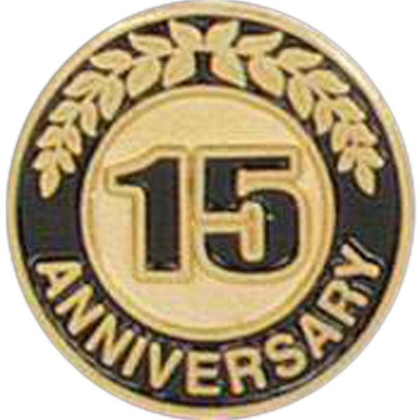 Stock die struck anniversary lapel pin with butterfly clutch. Blank.... from ASI 93235 Valley Casting Inc