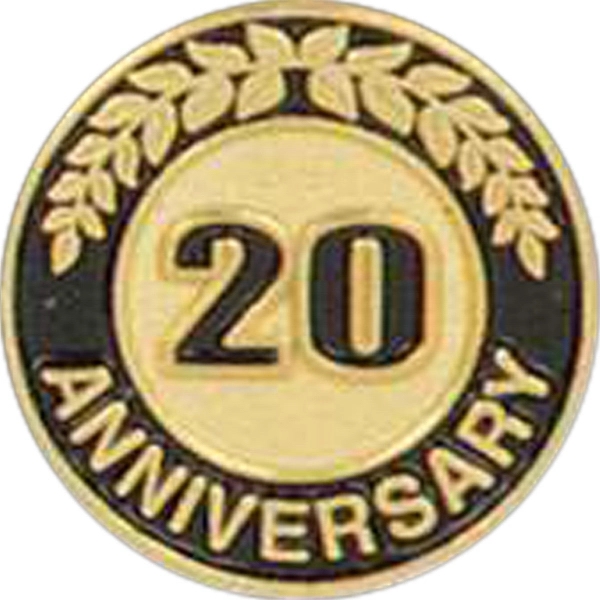 Stock die struck anniversary lapel pin with butterfly clutch. Blank.... from ASI 93235 Valley Casting Inc