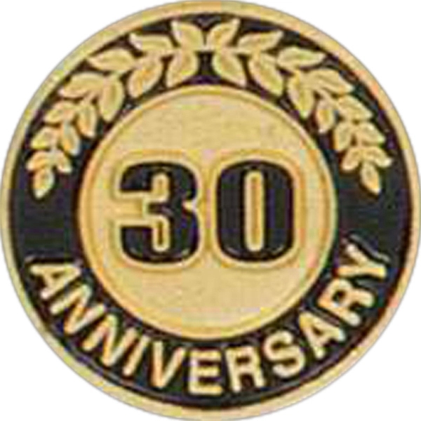 Stock die struck anniversary lapel pin with butterfly clutch. Blank.... from ASI 93235 Valley Casting Inc